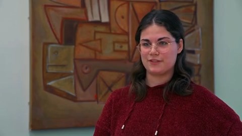 Still from a video interview with a student who took part